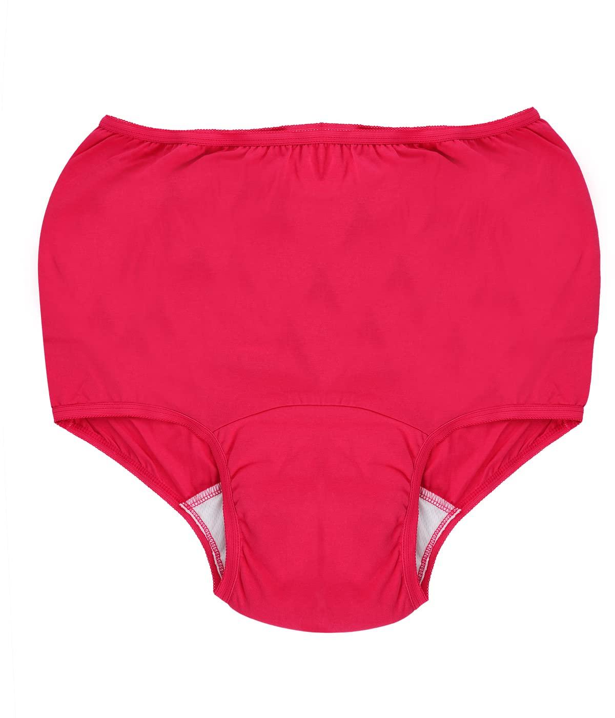 Wemyc Wemyc Incontinence Underwear For Women I Washable & Reusable I For Medium Leaks I Adult Diaper I Bedwetting Panty I Colour Raspberry & Purple (S)