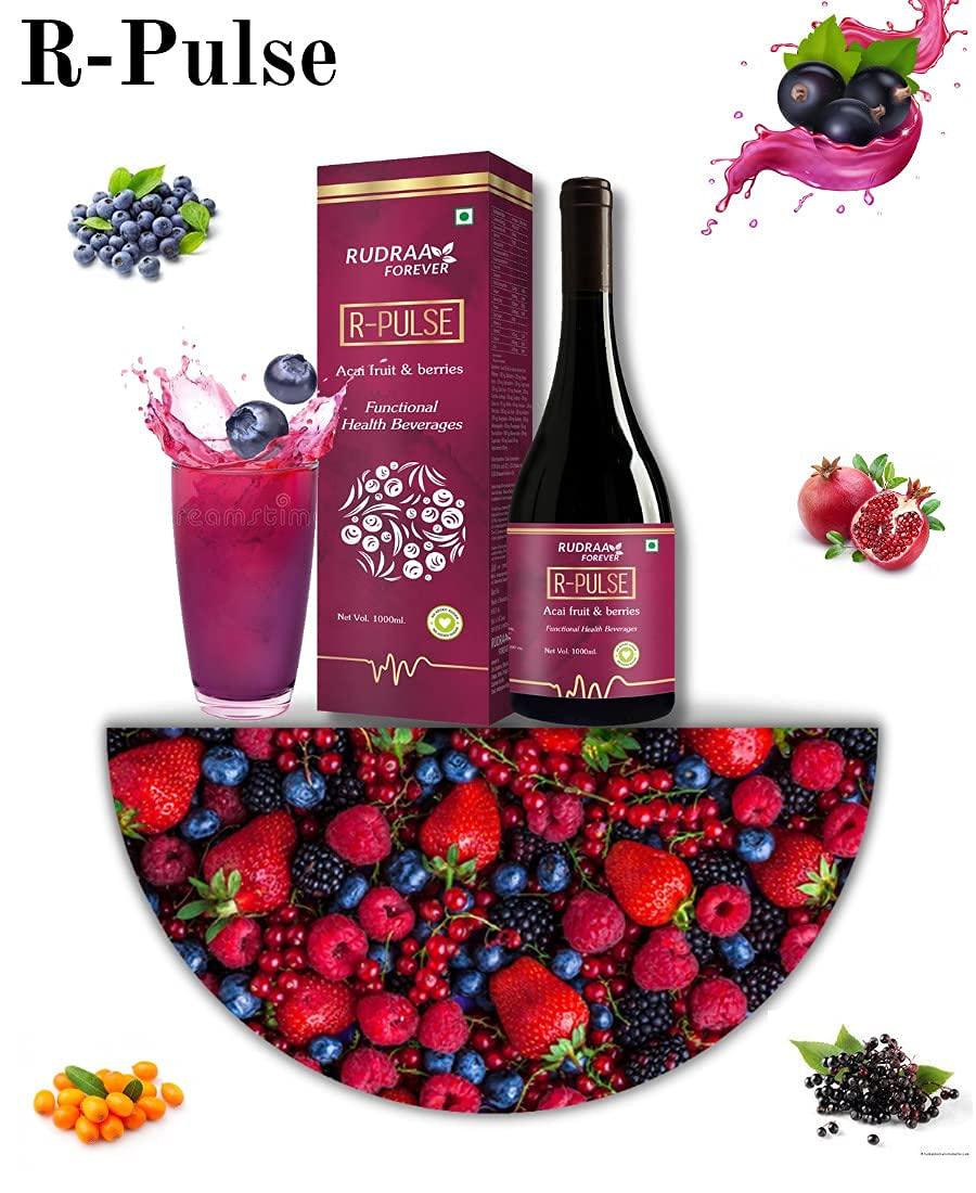 Rudraa Forever R-Pulse Acai Fruit & Berries Juice to Boost Immunity Health Drink 1000 ml