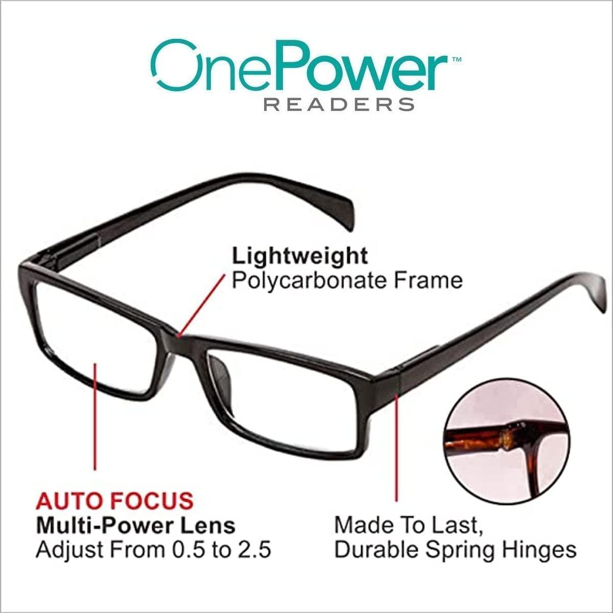 Nathgra Nathgra 2 PCS AUTO FOCUS One Power Readers - As Seen On Tv! - Read Samll Print And Computer Screens - No Changing Glasses - flex Focus Optics - Reading Glasses For Men & Women (Pack Of 2)
