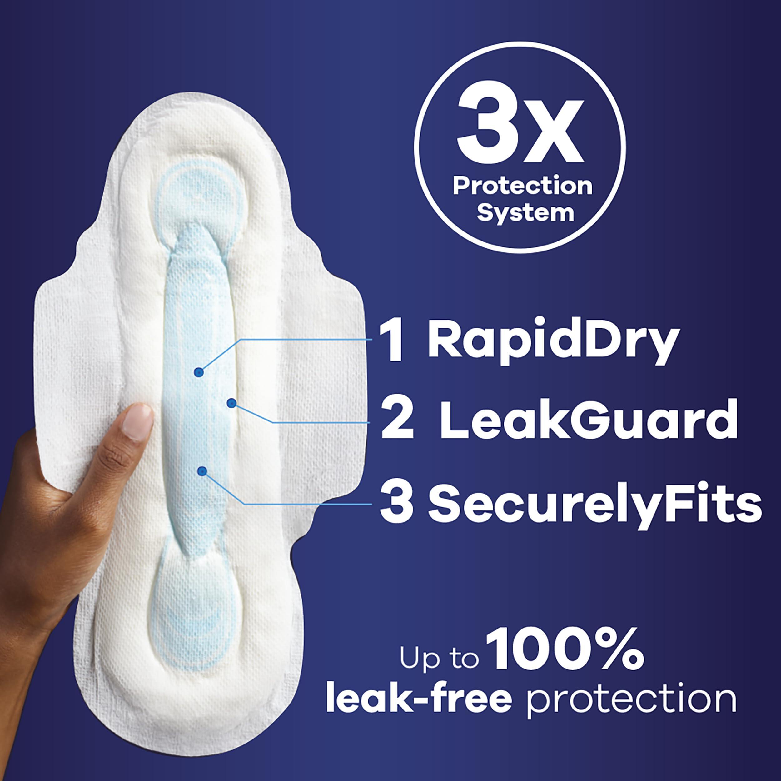 Always Always Maxi Pads Overnight W/Flexi-Wings Unscented, 33 Count