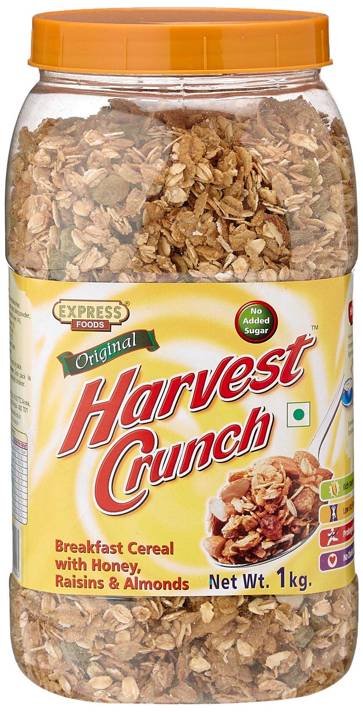 Express Foods Express Foods Harvest Crunch Breakfast Cereal, No Added Sugar Jar, 1kg