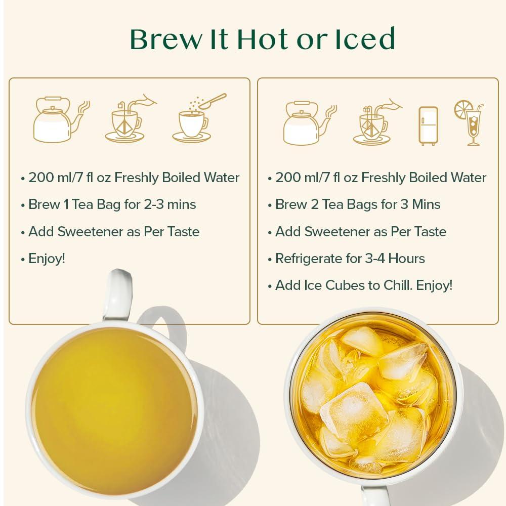 VAHDAM VAHDAM, Green Tea From Himalayas (50 Green Tea Bags) Non GMO, Gluten Free, Naturally High Grown | Whole Loose Leaf Tea Bags | Resealable Ziplock Pouch