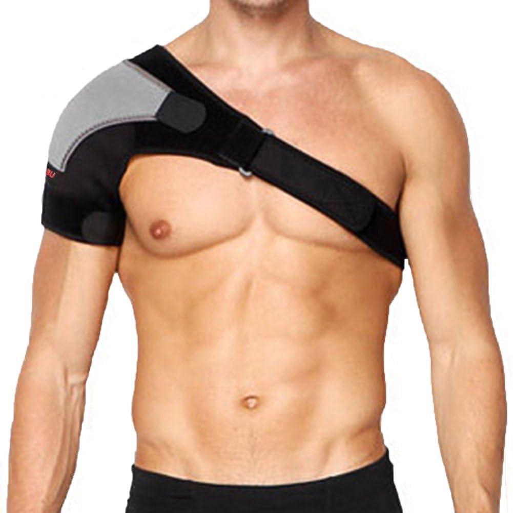 TIMA TIMA Shoulder Support Belt for Men and Women | Shoulder Support for Rotator Cuff, Dislocated AC Joint, Labrum Tear, Shoulder Pain, Shoulder Compression Sleeve (Black n Grey)