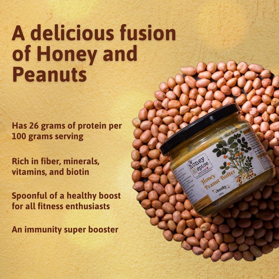 Honey and Spice Honey and Spice Chunky Peanut Butter Natural Crunchy With Honey and Hand Roasted Peanuts