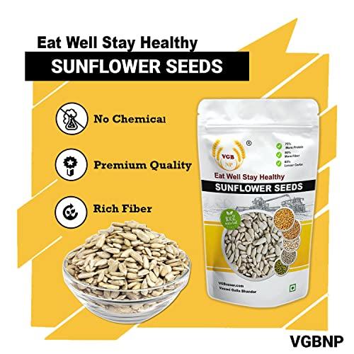VGBNP VGBNP 100% Natural & Original Sunflower seeds (surajmukhi beej) Pure Unroasted surajmukhi seeds, (heliopsis seeds/semechki seeds/suryakanthi ke bij) Healty & immunity builder Sun flower seeds- 500g