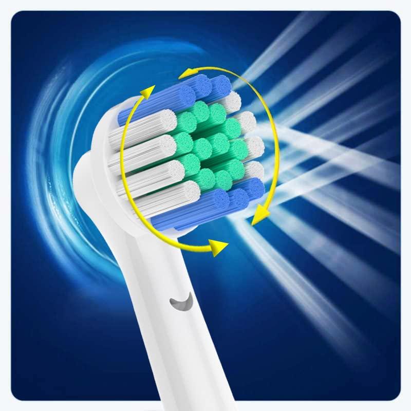 Betterchoi Betterchoi 18 Pack Precision Replacement Brush Heads Compatible for Braun Oral B Electric Toothbrush. 9pcs White and 9 pcs Black.