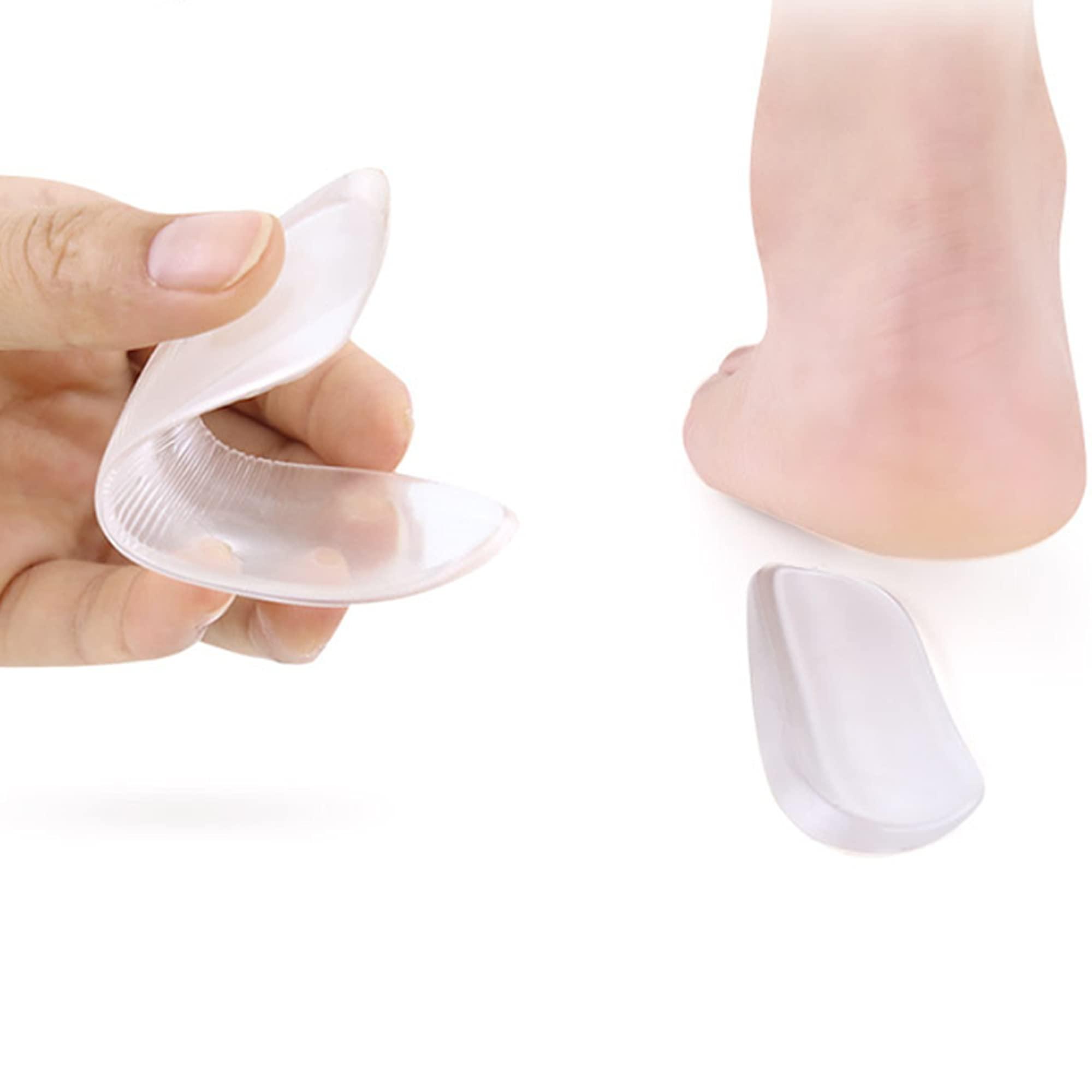 MARS WELLNESS Mars Wellness Medial & Lateral Heel Wedge Silicone 2 Pairs - Universal - Adhesive Shoe Insert for Knock Knee Pain, Bow Legs, Foot Alignment - Pronation, Supination