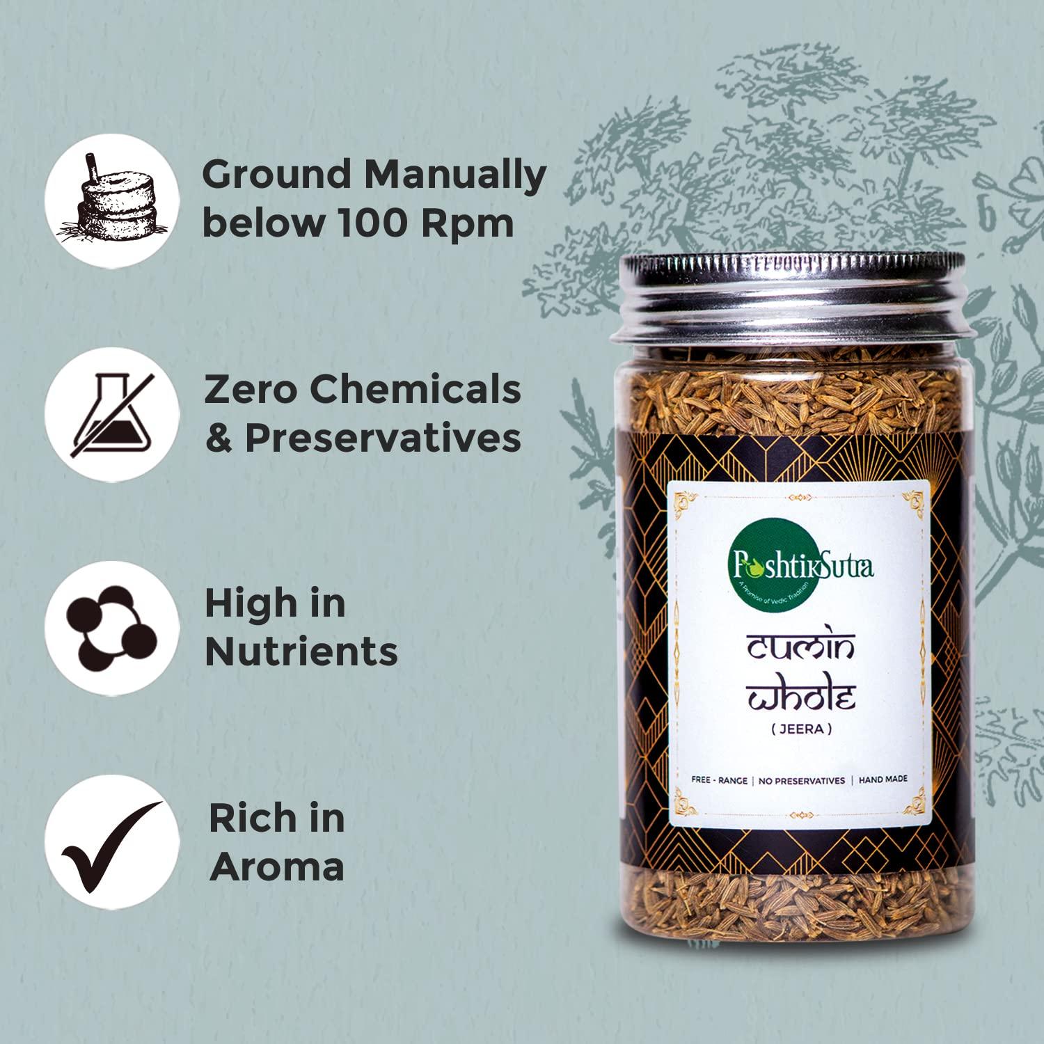 PoshtikSutra PoshtikSutra Cumin Seeds (Jeera) - 100g of Pure Goodness