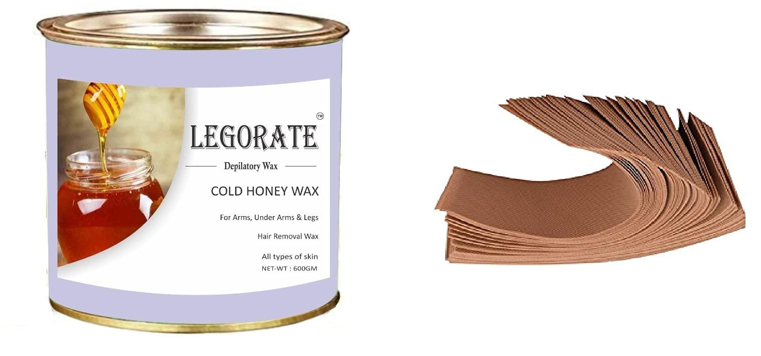 LEGORATE LEGORATE Cold Hair Removal Hot Wax (600 gm) Free 20 Waxing Strips