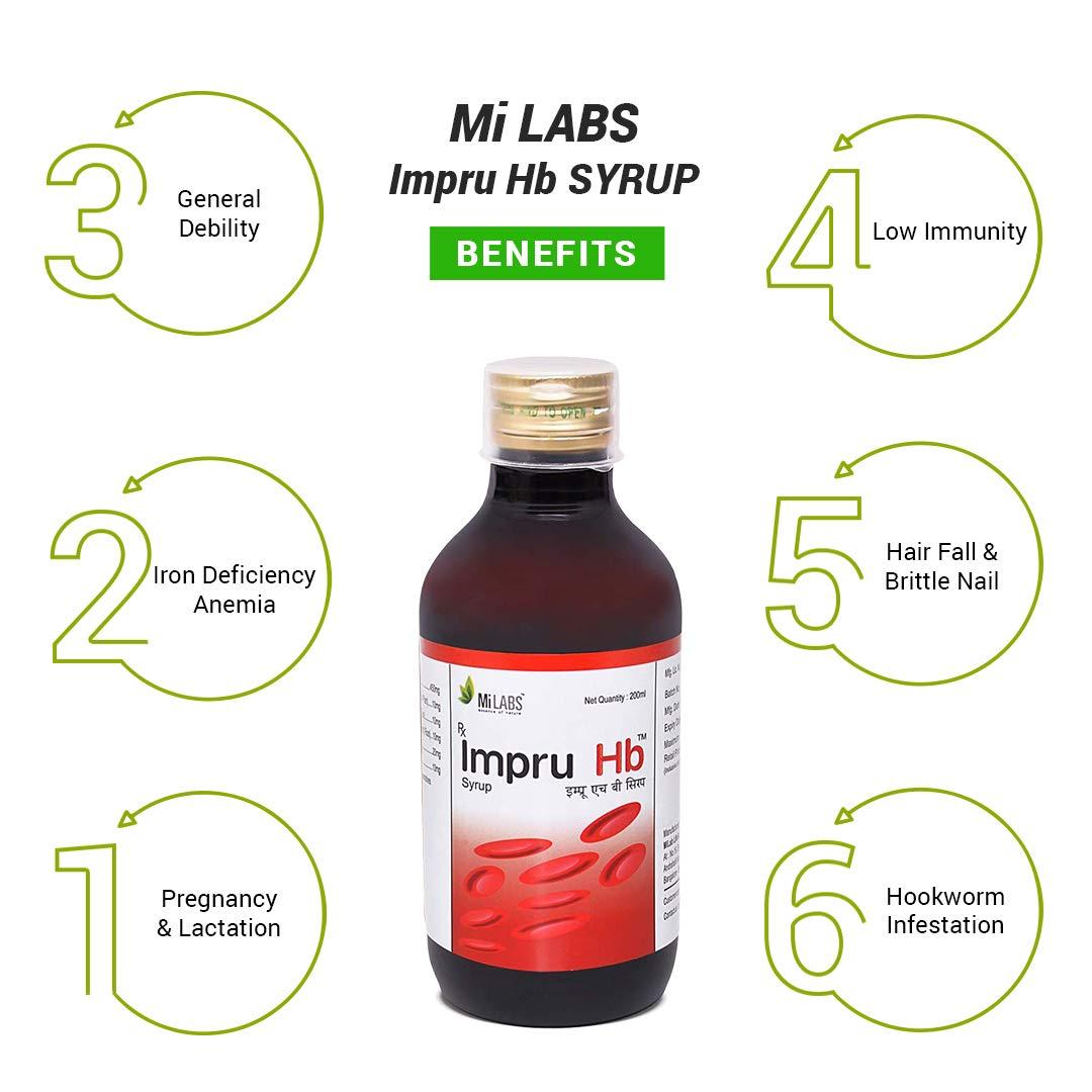 Mi LABS Mi LABS Impru Hb Syrup- 200ml ( Pack of 2 )