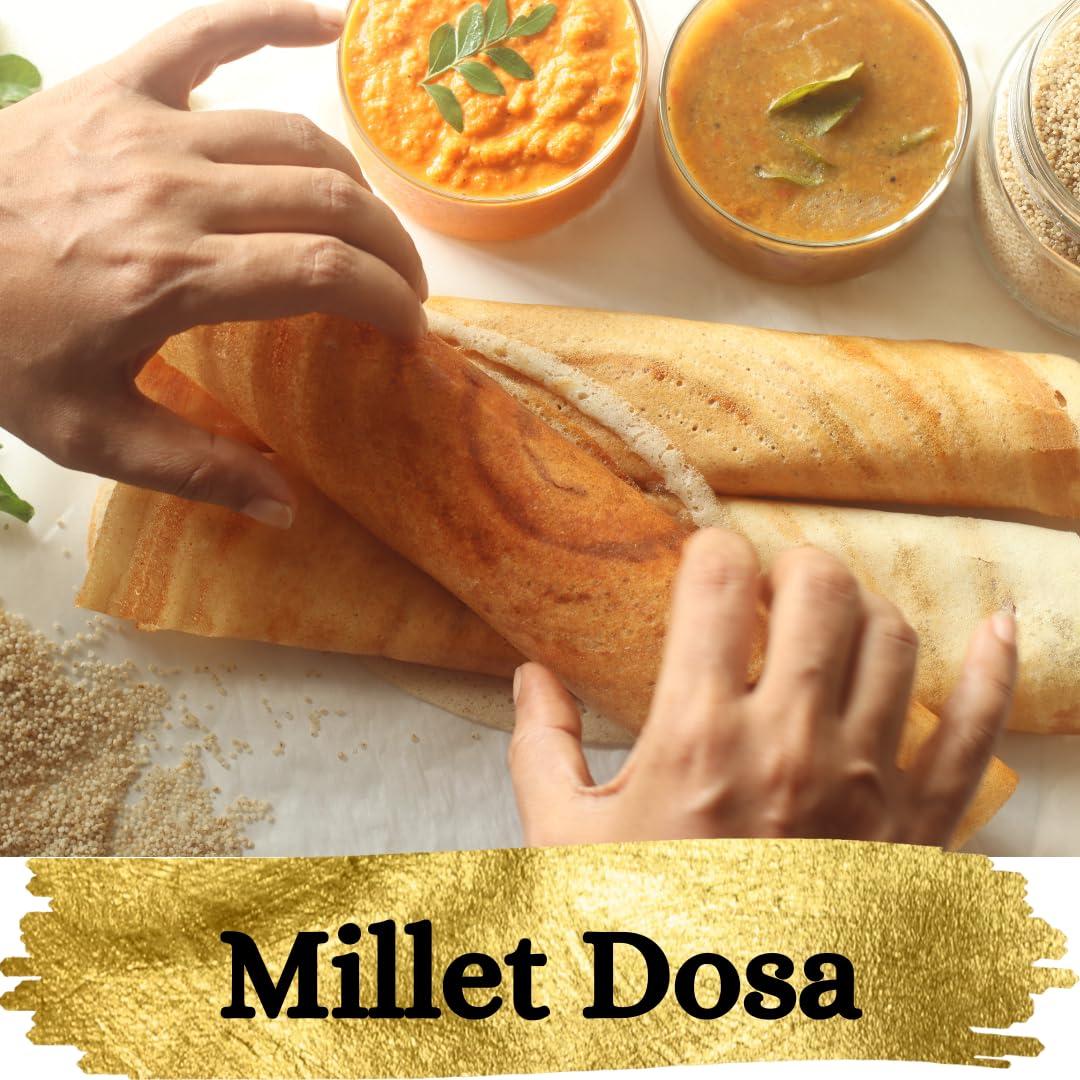 SiriMart Sridhanya combo pack of 5 positive millets having browntop millets | 1 kg Unpolished Millet Combo Pack of 5, Browntop, Foxtail, Kodo, Barnyard, and Little Millet [Total 5 kg], Natural Farm Grown