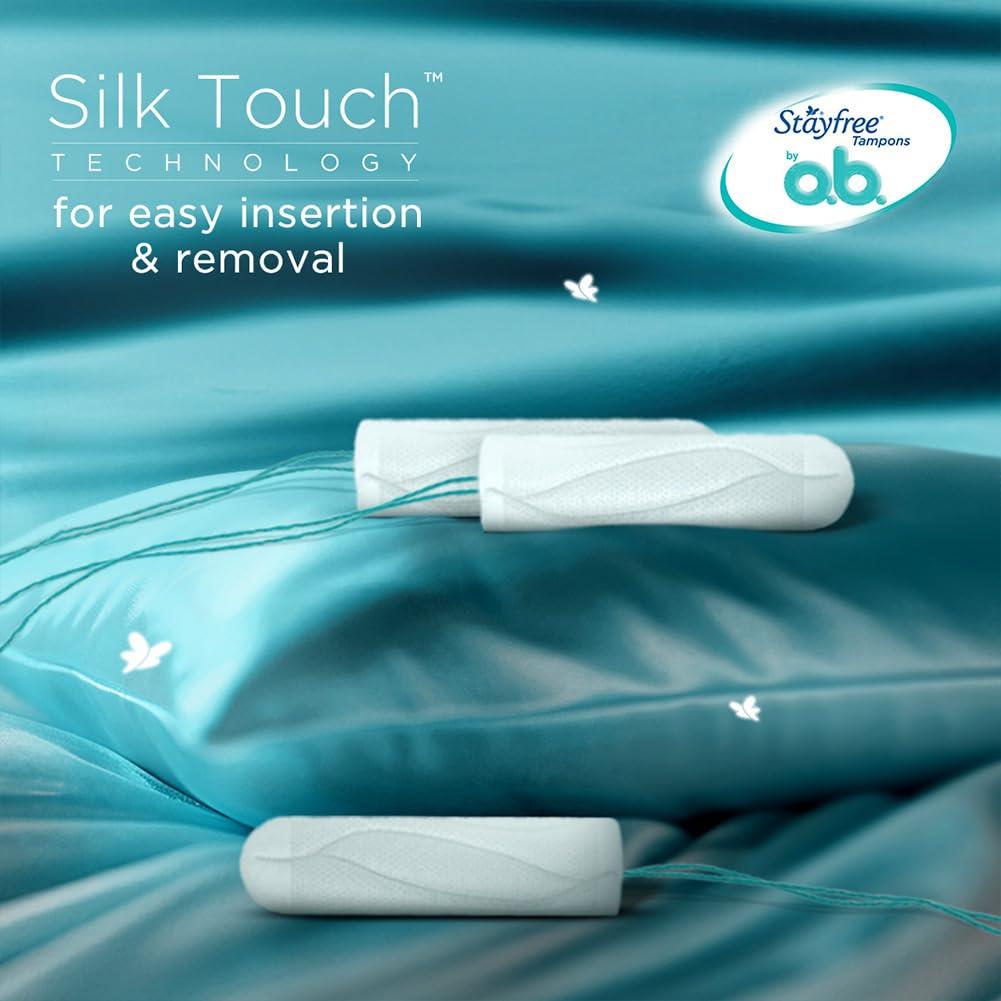 Stayfree Stayfree Tampons by OB| Normal flow|20 piece| Dynamic Fit Technology| Rashfree| No skin irritation| Upto 100% leakage protection| Silk touch technology| Stain free