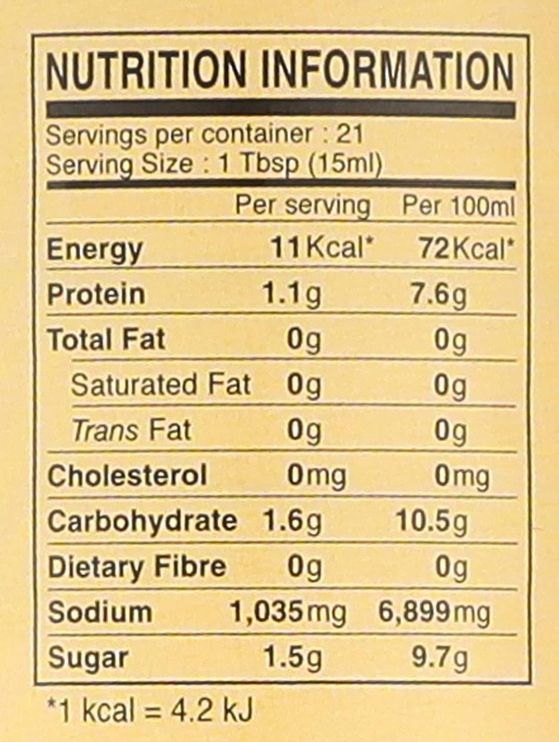 Tai hua Tai Hua Light Soy Sauce Naturally Brewed (320ml) Product of Singapore, Naturally Brewed Soy Beans Contains NO MSG \"(HALAL Certified)\"