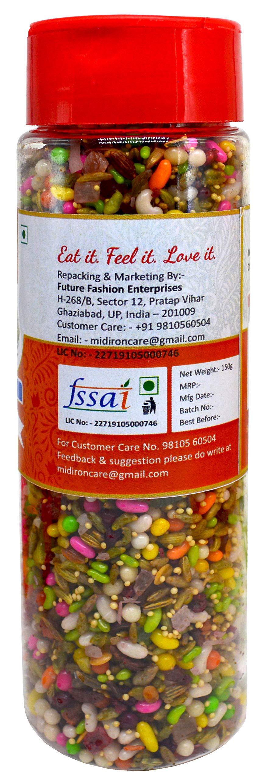 Midiron Midiron Shahi Navratan Mukhwas, Shahi Mukhwas with Mint Flavor, Good For Digestion, Mouthfreshner (150 Gm)