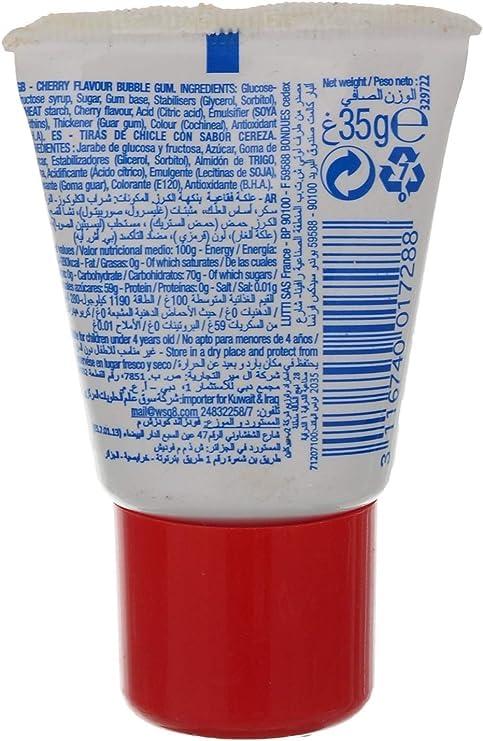 BARA SINGHA Lutti Tubble Gum Cherry Flavour Tube Bubble Gum 35g Pack Of 2