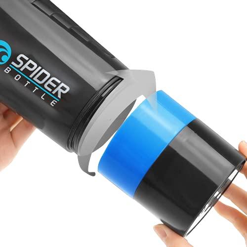 AV Brands AV Brands Spider Protein Shaker Bottle | Gym | Water Bottle with 2 Storage Compartment | BPA Free| 500ml (Blue)