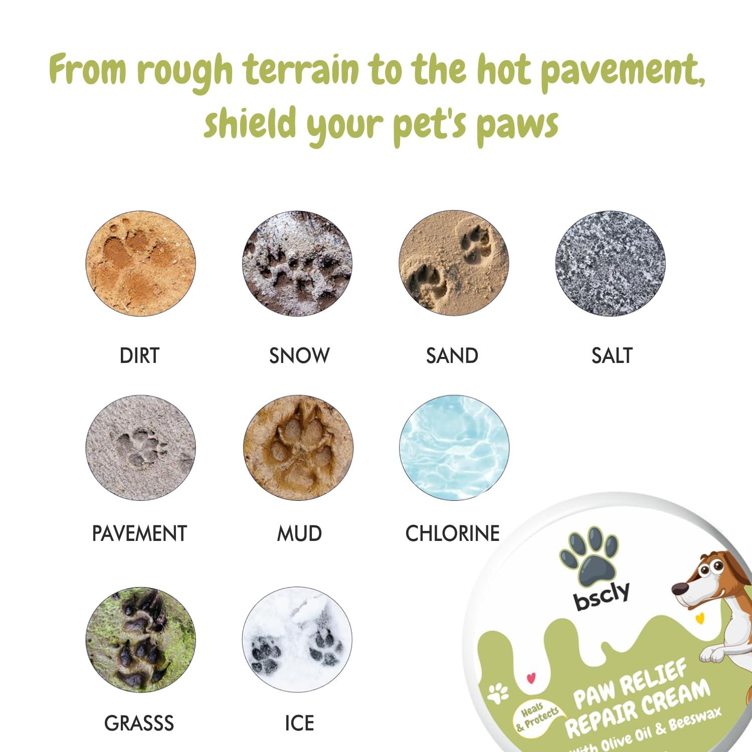 HARRODS Bscly 2-in-1 Moisturizing Paw Cream & Elbow Protector | 100g | for All Pet Care - Natural Cream, Wax, Balm for Healing Dry, Cracked, Chapped Paws & Elbows | Repairs & Heals