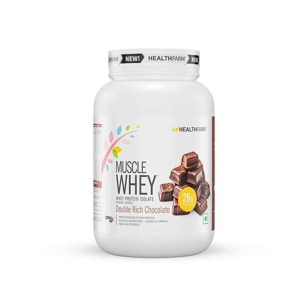 HEALTHFARM Muscle Whey Protein Double Rich Chocolate 907 GMS