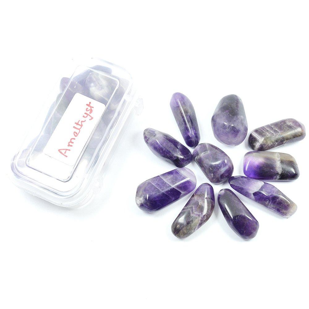 Reiki Crystal Products Reiki Crystal Products Natural Amethyst Tumble Stone Raw Rough Stone Tumbled Pack of 100 Gram