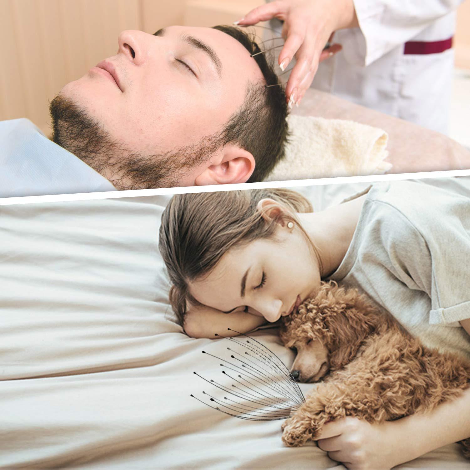 HOFASON HOFASON Head Massager Scalp Scratcher with 20 Fingers, Handheld Head Scratcher Tingler Massage for Deep Relaxation, Hair Stimulation and Body Stress Relax(2 Pack, Random Colors)