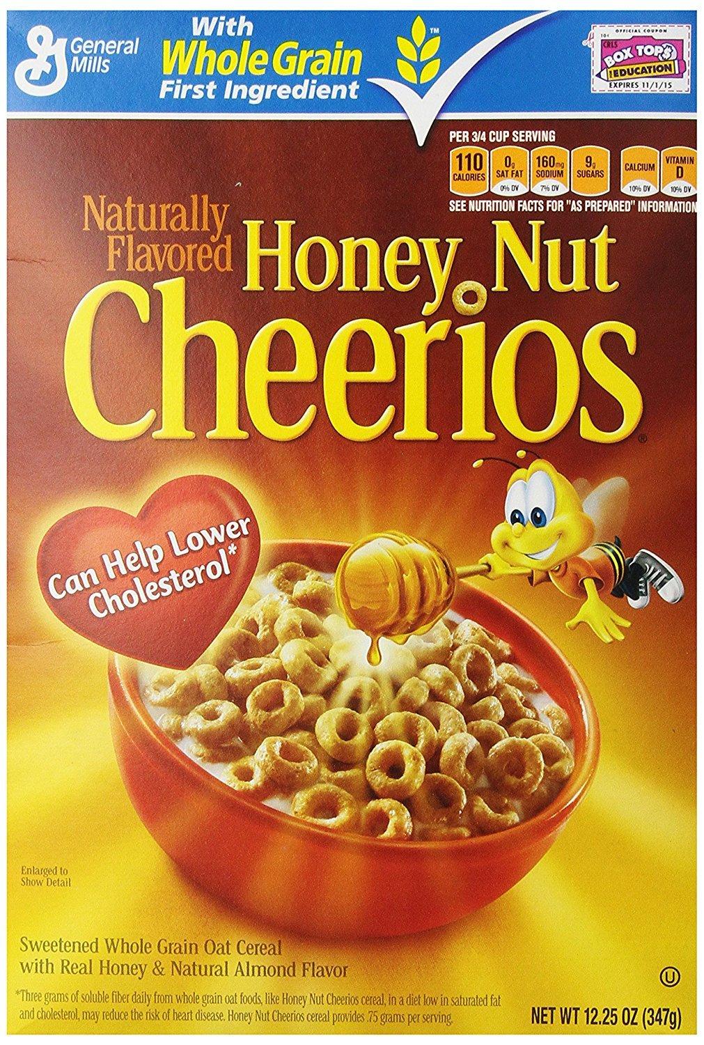 General Mills General Mills Honey Nut Cheerios Sweetened Whole Grain Oat Cereal with Real Honey & Natural Almond Flavor, 12.24 oz  347 g