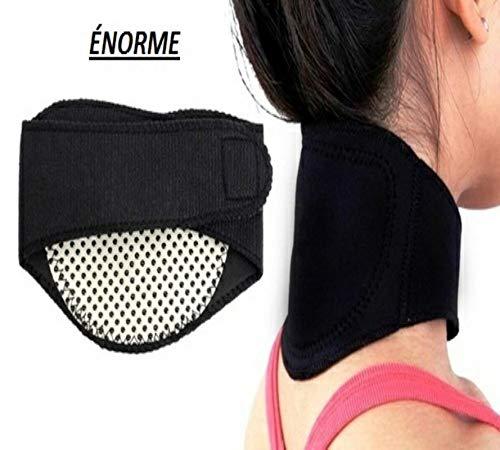ÉNORME ?norme Magnetic Therapy Neck Belt Tourmne Self Heating Magnetic Therapy Neck Wrap Belt Brace Pain Relief Cervical Vertebra Protect Pack Of 2