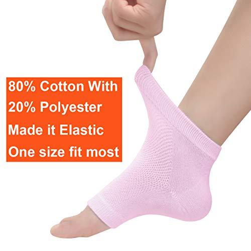 Exptolii Exptolii Vented Moisturizing Gel Heel Sock, 1 Pair Toeless Spa Sock For Foot Care Treatment, Cracked Heels, Dry Feet, Foot Calluses (Gray)