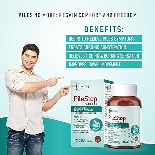SLIMISH Slimish Piles relief Itching, Fissure, Fistula helping Tablets (60 Tablets)