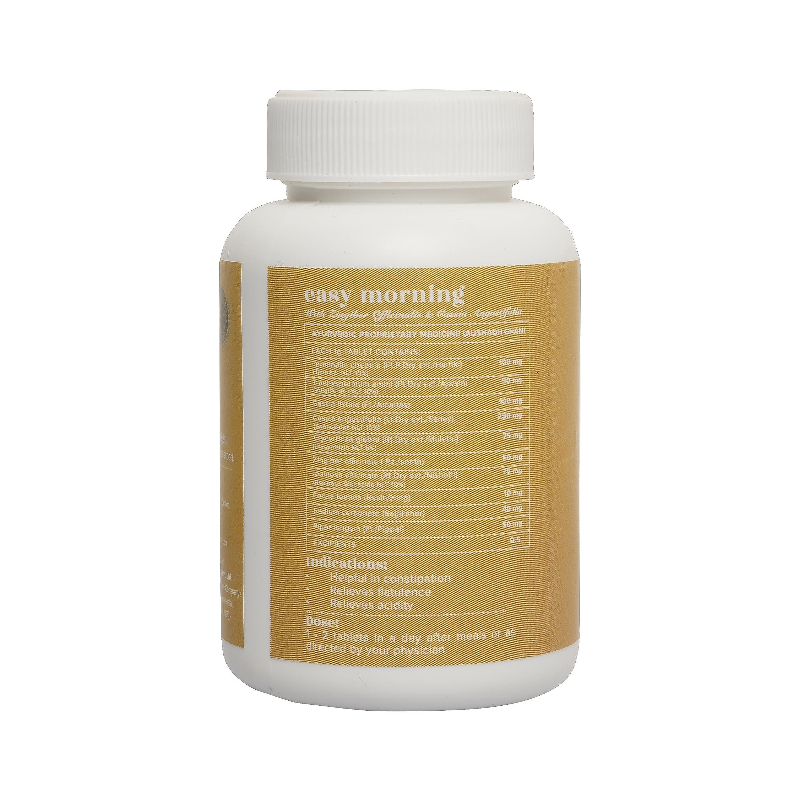 Ayurvedant Ayurvedant Easy Morning Tab For Helpful in Constipation, Improve Digestion & Healthy Bowel Movement (60 Tablets)