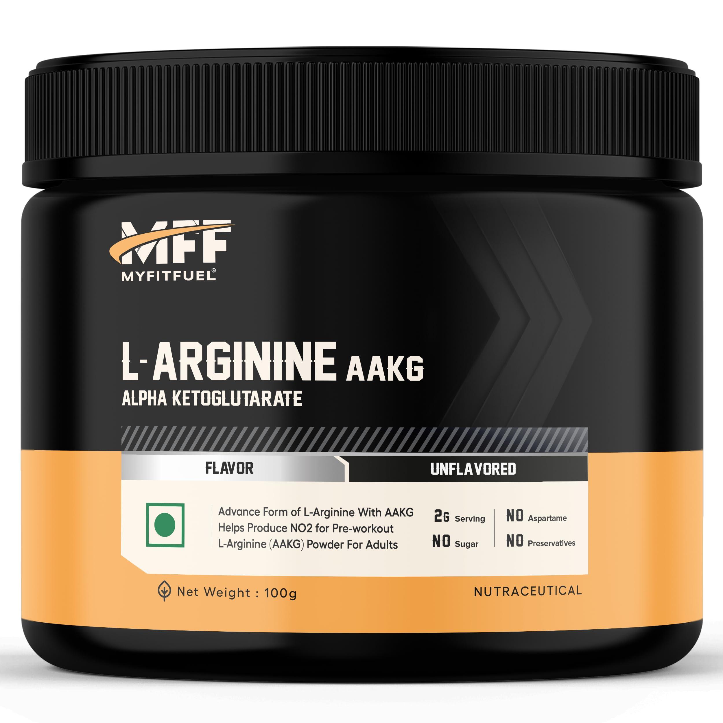 MyFitFuel MyFitFuel L Arginine Alpha-Ketoglutarate (AAKG) Pre Workout Powder | 100gm (Unflavoured)