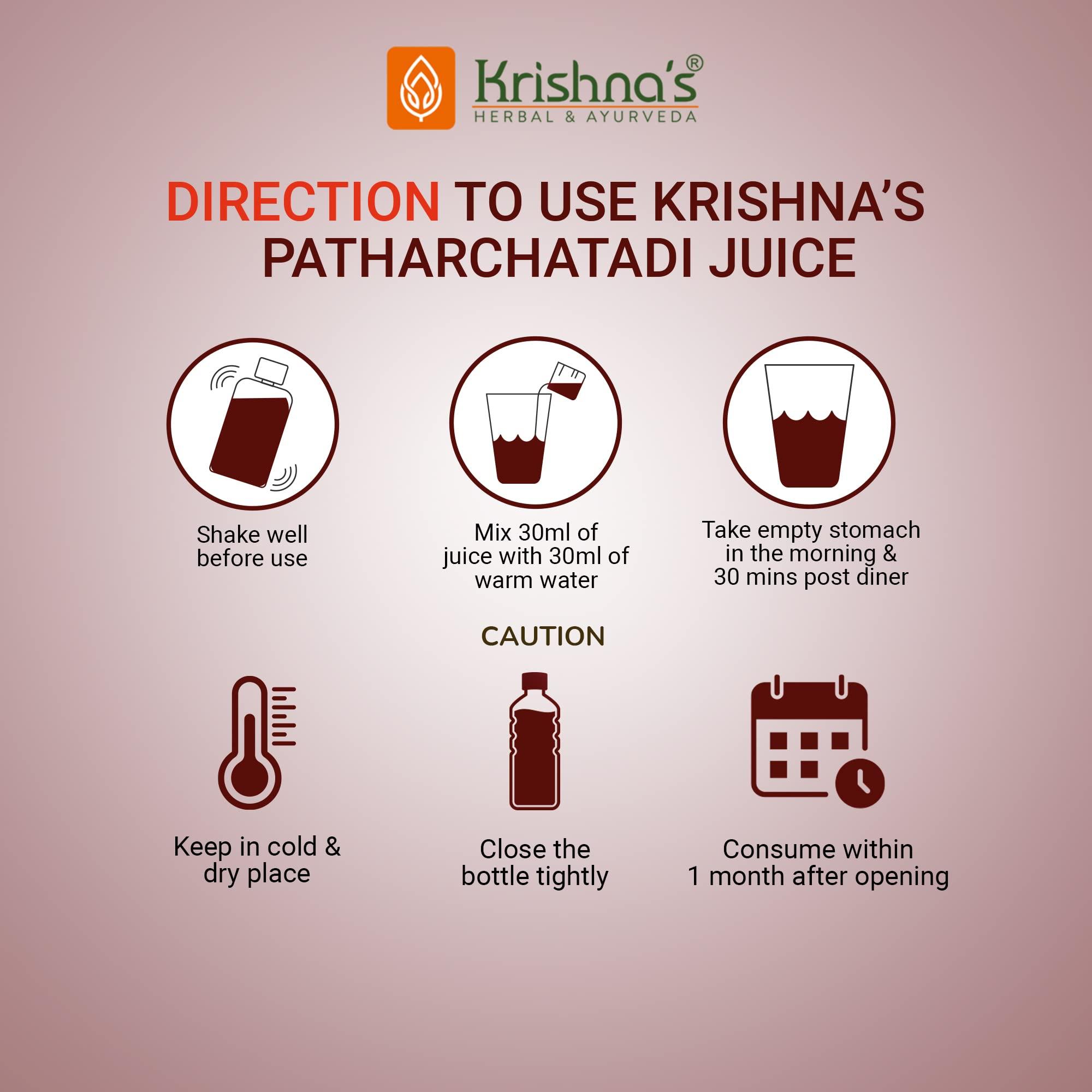 Krishna's Herbal & Ayurveda KRISHNA\'S HERBAL & AYURVEDA Patharchatadi Swaras - 500 Ml, (Pack Of 2), Goodness Of Pashanbhed, Adulsa, Kutki & Amla, Blend Of Ayurvedic Herbs For Kidney Stone