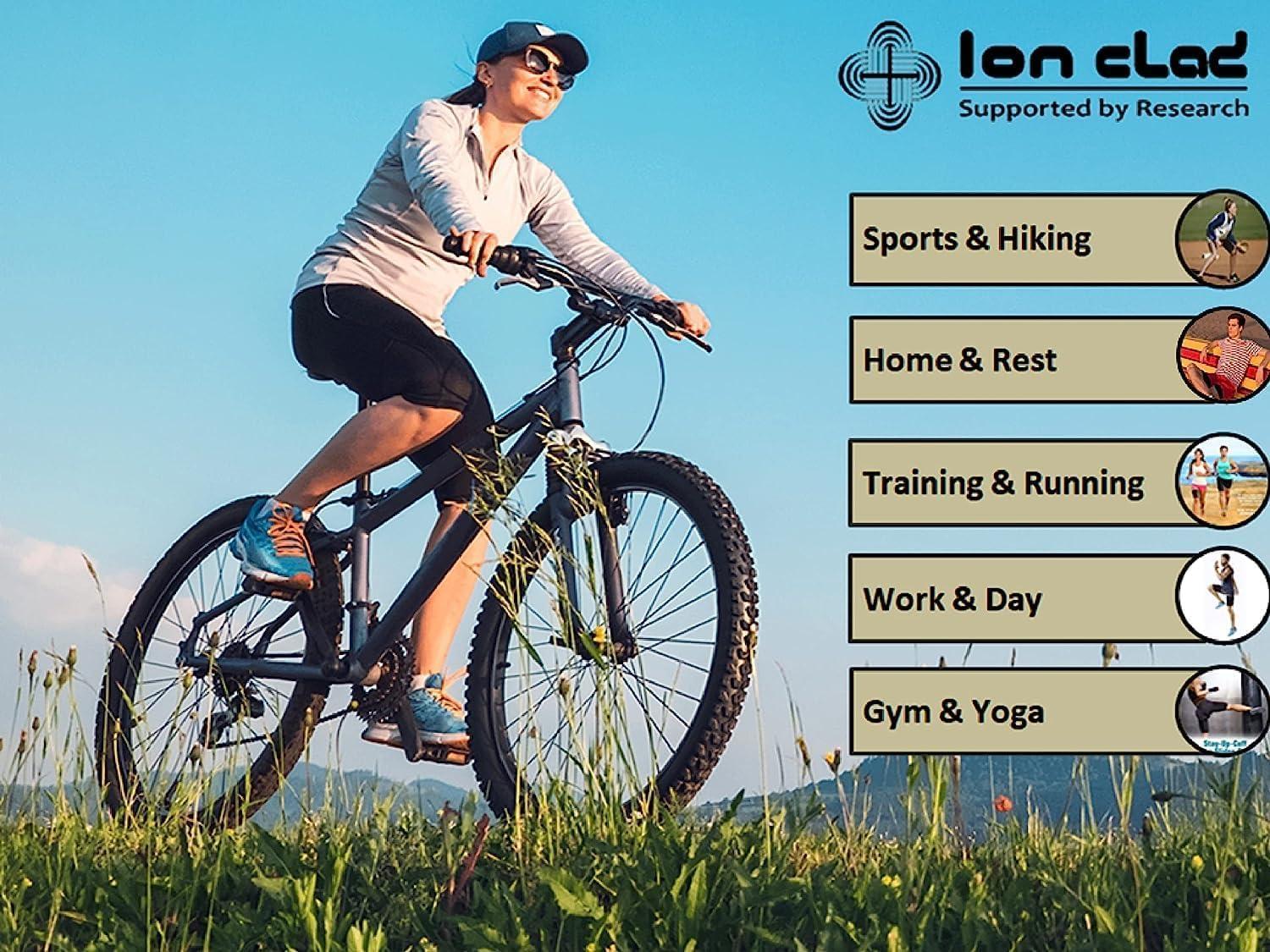 Ion Clad Ion Clad Copper Compression Adjustable Thigh Sleeve - Hamstring Quad Wrap.Support for Pulled Groin Muscle, Sprains, Tendinitis, IT band. Workouts, Pain Relief & Recovery Brace - Unisex(Pair) (L)