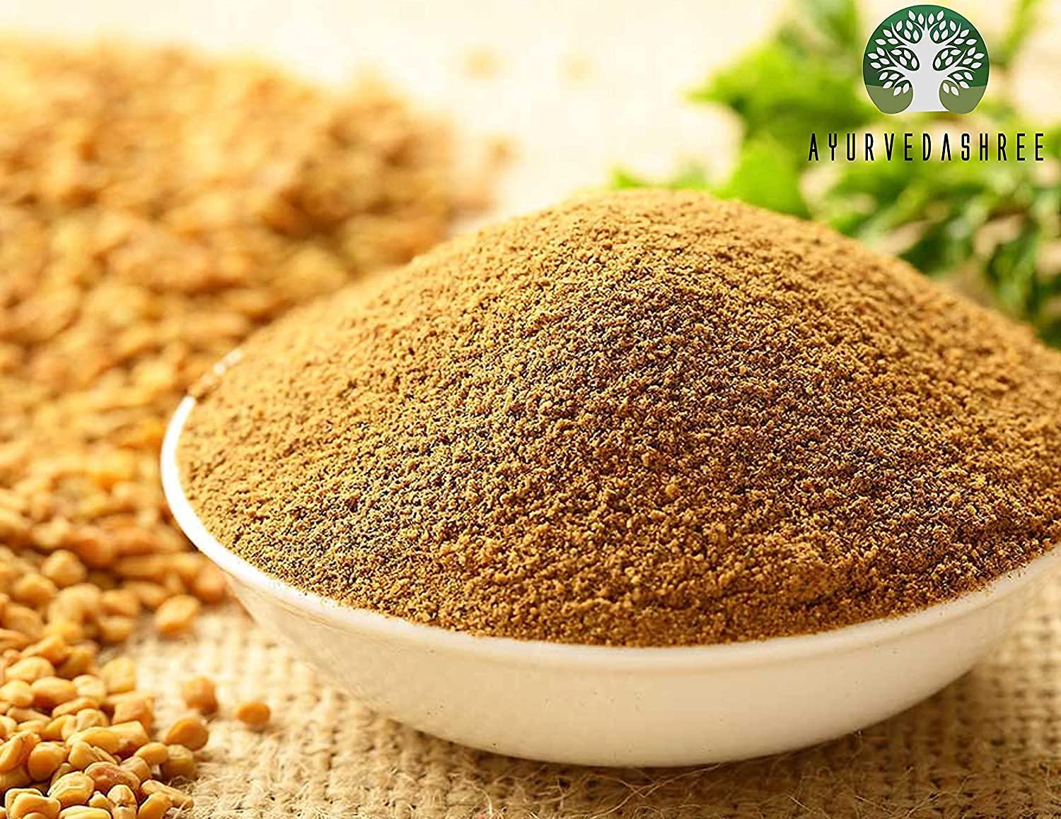 AYURVEDASHREE AYURVEDASHREE Fenugreek Seeds Powder 100 Gm I Trigonella foenum-graecum Sd. | Methi Powder | Spice Indian Cuisine | Hair Care | Improves Digestion