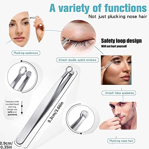 01 02 015 Nose Hair Tweezers, Waterproof Nose Hair Trimming Tool for Nose
