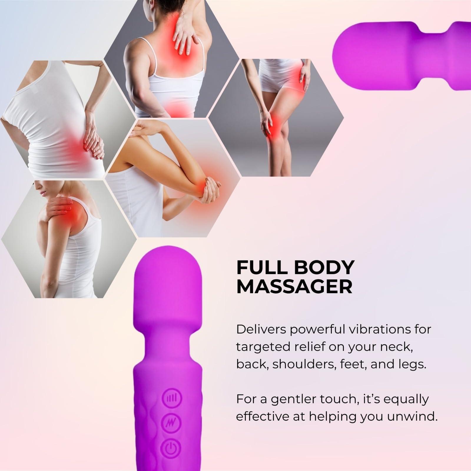 Beyond Touch Beyond Touch Mini Magic Full Body Massager for Stress & Pain Relief | Compact & Waterproof | 5 Speed Modes | Relaxation | Travel & Skin Friendly | Stress & Pain Relief - Multicolor