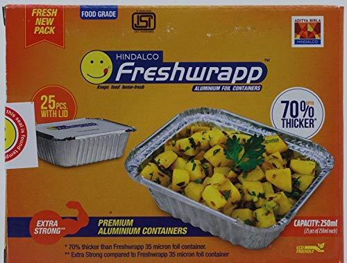 Freshwrapp Freshwrapp Aluminium Containers - 250 ML - 25 Pieces - Pack of 1