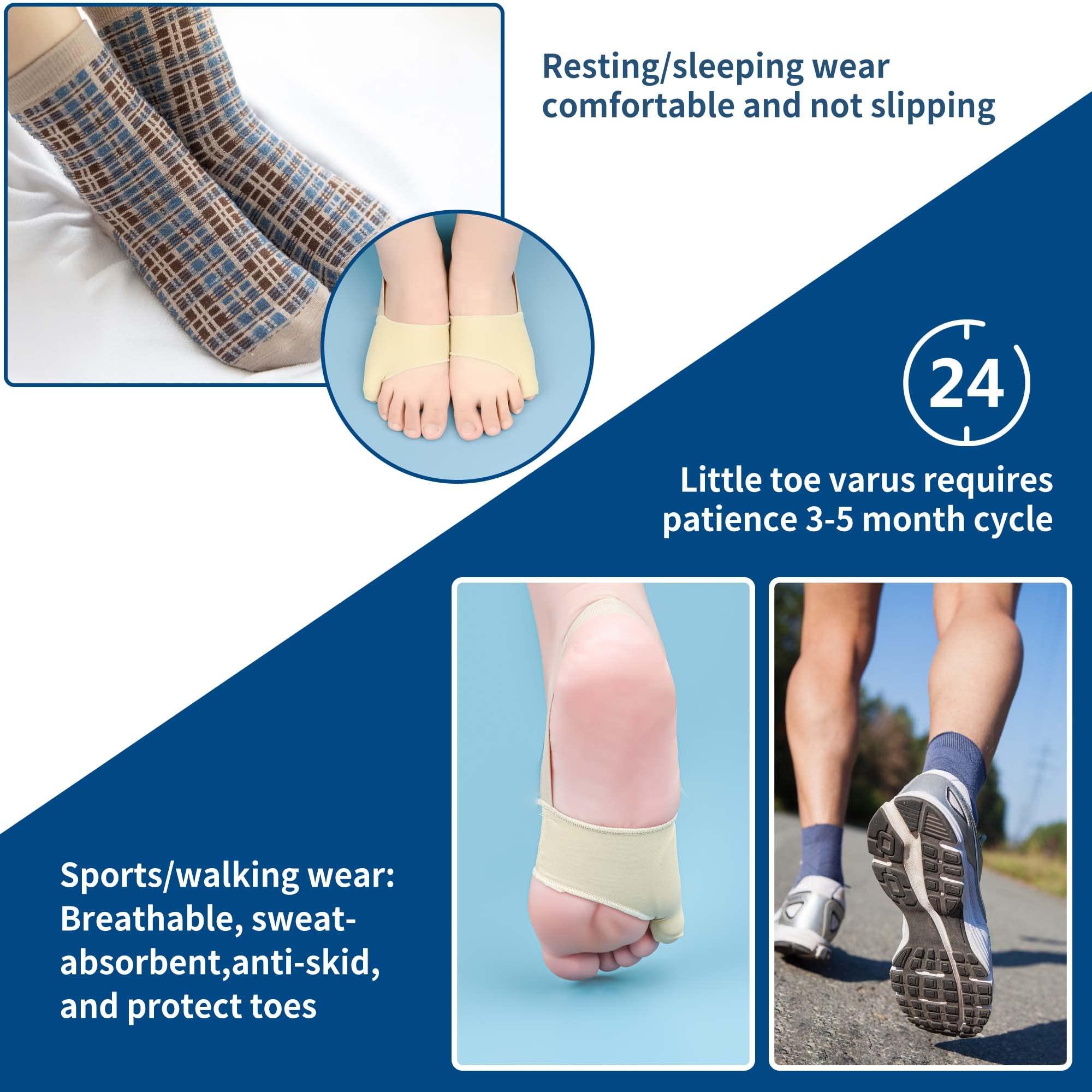 DYKOOK DYKOOK Tailors Bunion Corrector 1Pair Pinky Toe Pain Relief Bunionette Pads(Large)