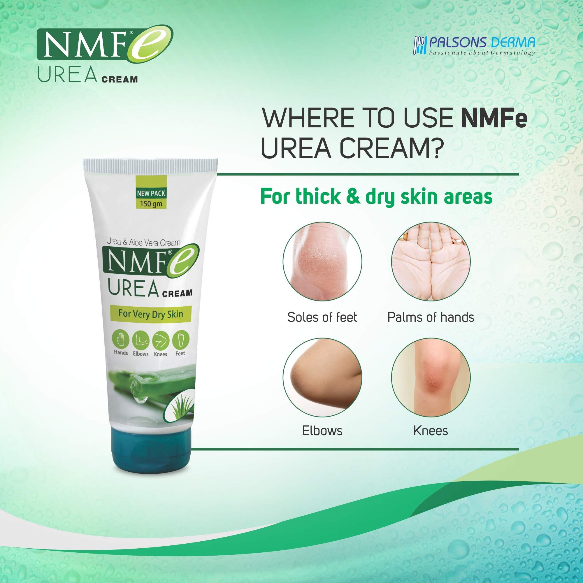 NMFe UREA CREAM NMFe Urea Cream 150 gm For Intense Moisturisation with Urea 7% & Aloe vera for thick and dry skin | Truly the Healing Moisturiser | For very dry skin | Takes care of cracked heels & Fissure feet effectively