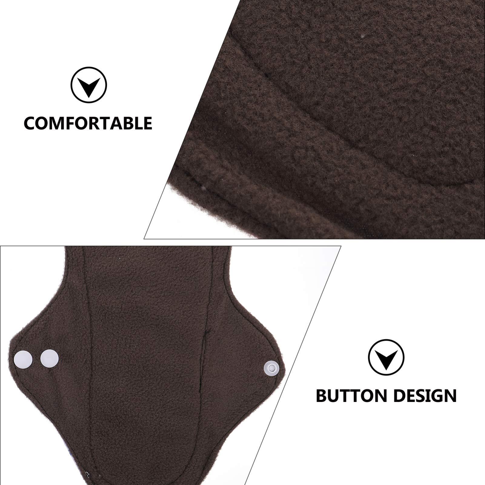 Artibetter ARTIBETTER 6Pcs Menstrual Pads Sanitary Pads Washable Bamboo Menstrual Cloth Pads Incontinence Pads with Bag for Women Girls (Random Color)