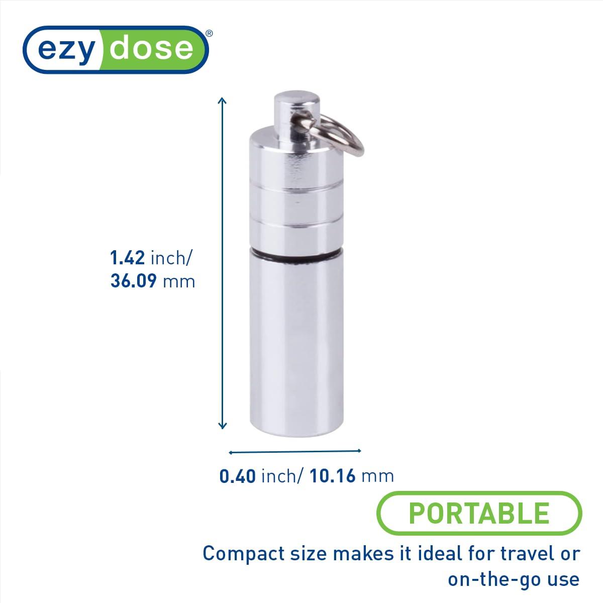 EZY DOSE Nitro Fresh Pill Case, Nickel-plated Brass