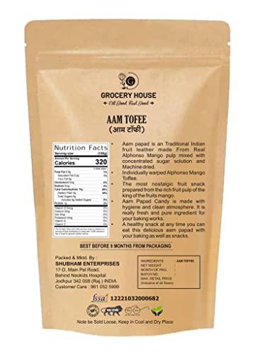 Grocery House Grocery House Mango Candy (AAM PAPAD Toffee) (Pack of 300 Gram)