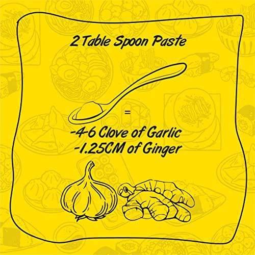 EXOTASTE EXOTASTE Garlic Ginger Mix Paste /Adrak Lahsun Paste For Cooking/Naturally Processed Fresh Garlic & Ginger Paste with No Added Preservatives (Garlic Ginger Mix Paste 400gm)