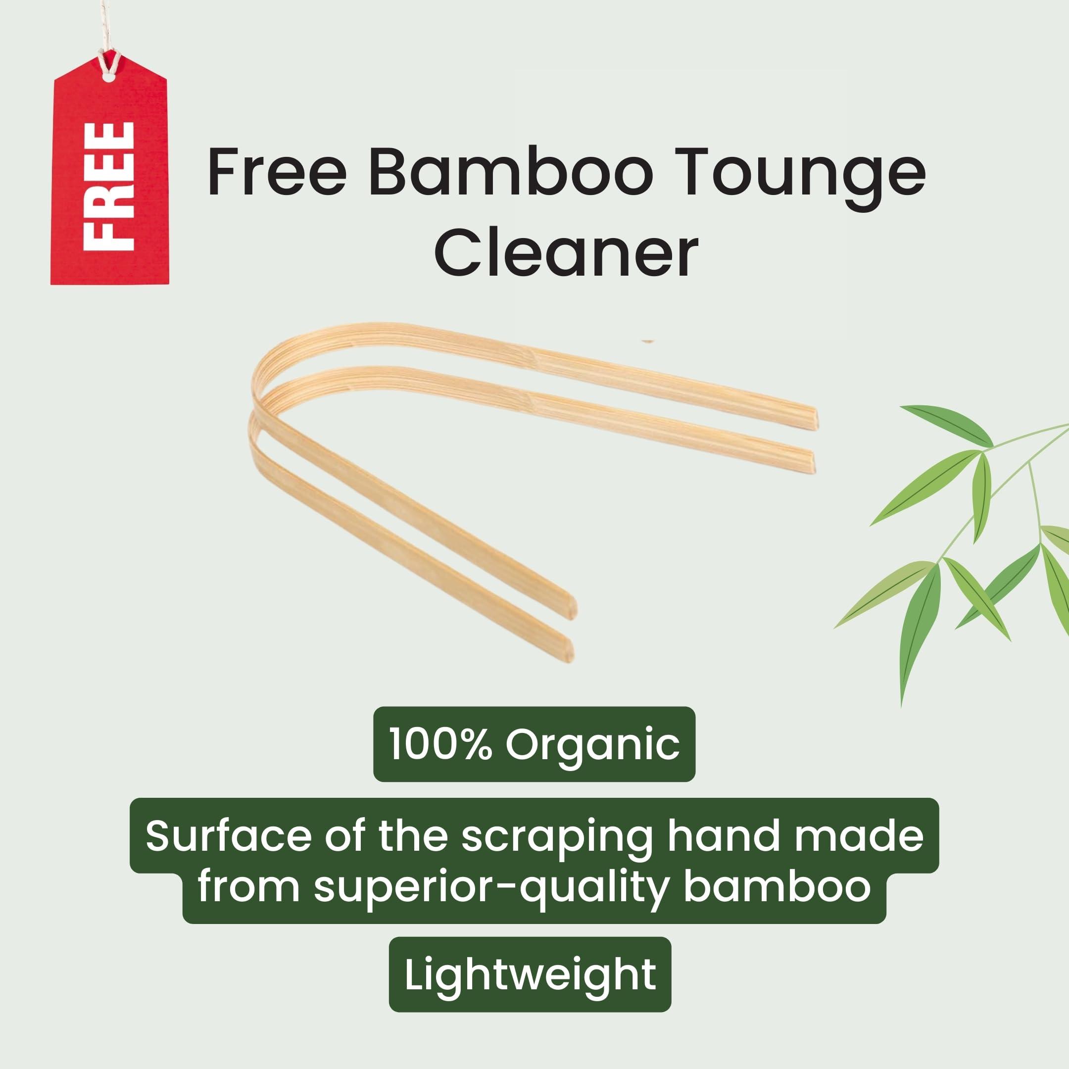 Wow Organic Wow Organic Bamboo Manual Toothbrush With Charcoal Ultra Soft Bristles|Premium Oral Care Bamboo Brush For Adults & Kids|Bpa-Free, Biodegradable|Eco-Friendly (Pack Of 2)