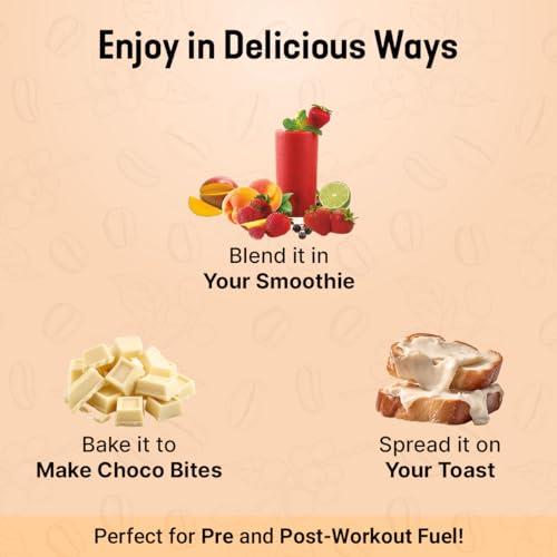 UPSNAC Upsnac Silky White Chocolate Peanut Butter Creamy 900g | High Protein | Tasty & Healthy Nut Butter Spread | No Refined Sugar | Zero Trans Fat | Cholesterol Free & Gluten Free