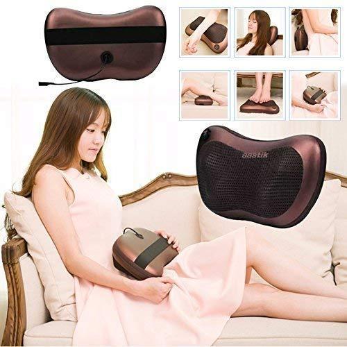 AASTIK AASTIK Pillow Massager Car Seat Electric For Body Pain Relief neck massager cushion seat stress pain relief relax massage Car or Electronic Massage Pillow Massager 8 Ball Neck Shoulder (Brown)