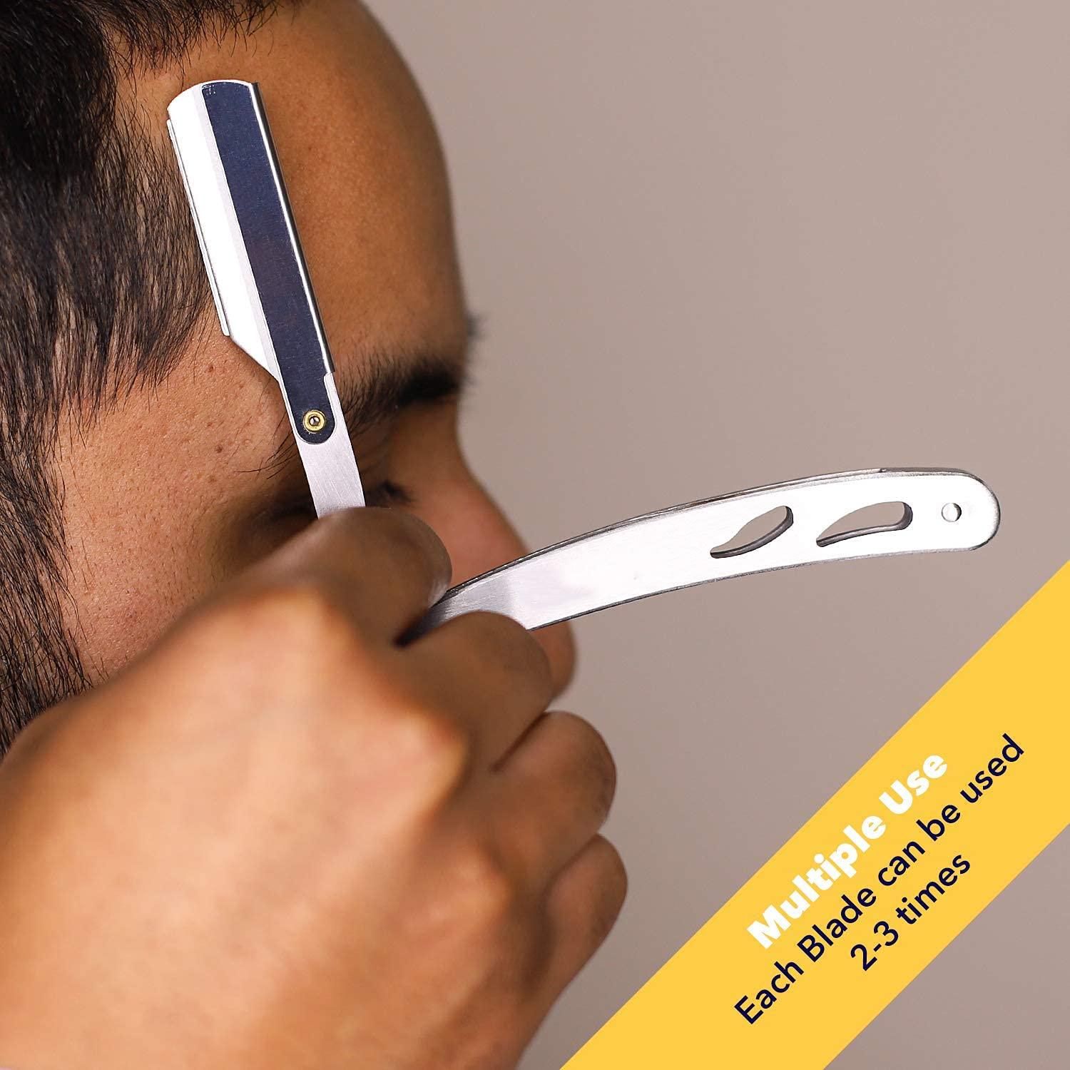 JOMLY JOMLY Straight Razor,Professional Folding Straight Razor For Men Stainless Steel Beard Shaver Hair Removal Tool,For Barber Straight Razor