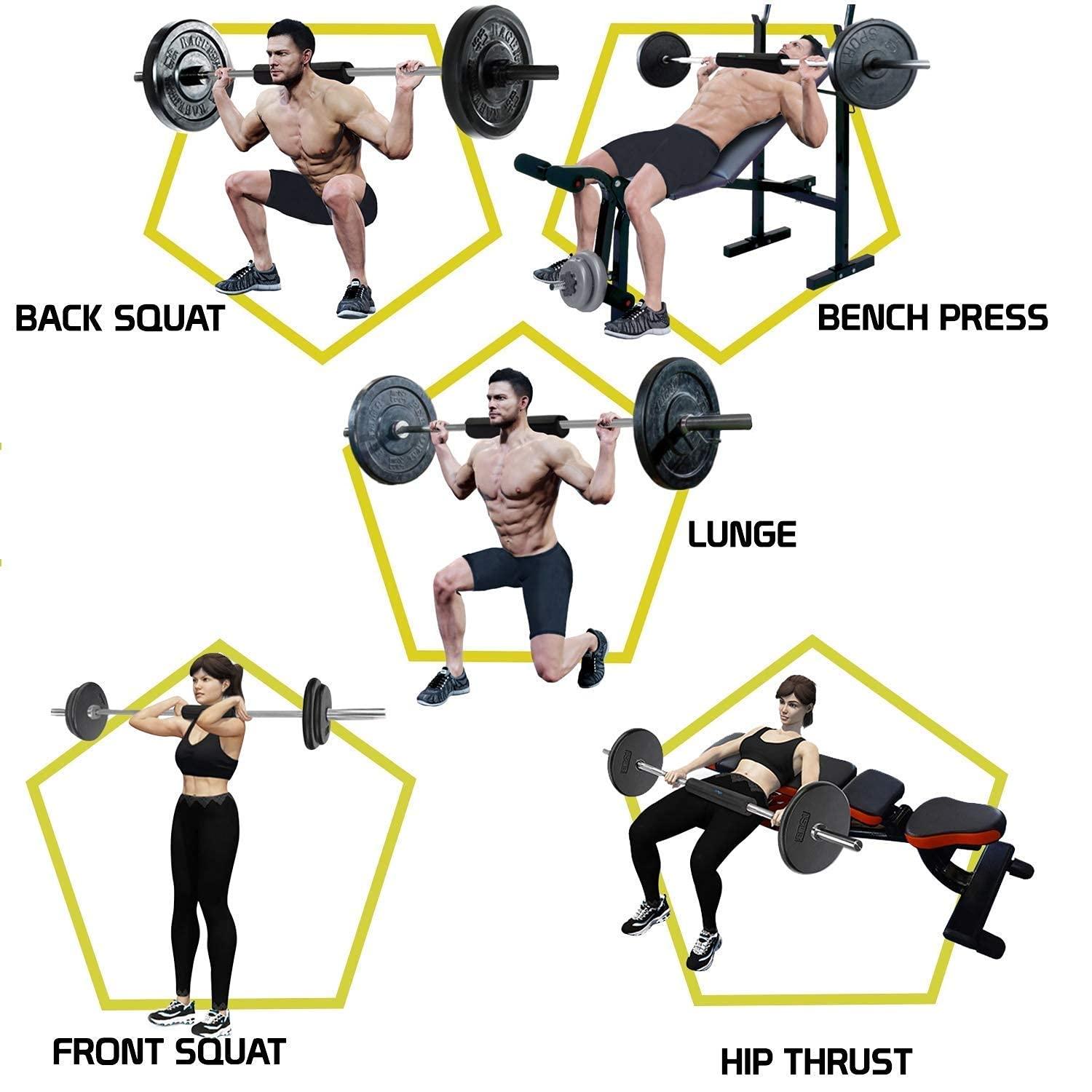 Shredded Prophysique Barbell Pad Squat Pad Neck Cushion Foam Shoulder Pad Neck Back Protective Pad Fitness Padded Attachment Squat Pads for Lunges and Squats, Weightlifting