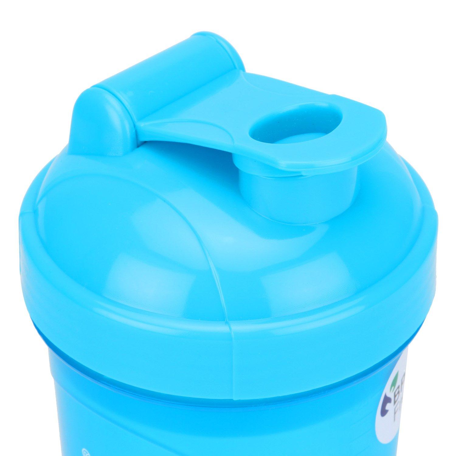 SPORTSFUEL SPORTSFUEL Plastic Regular Protein Shaker | Plastic Protein Powder Shakers with Wrist Support Band for Workout & Exercise Shaker Bottle For Protein Gym Bottle With Shakers 700ml (Blue)