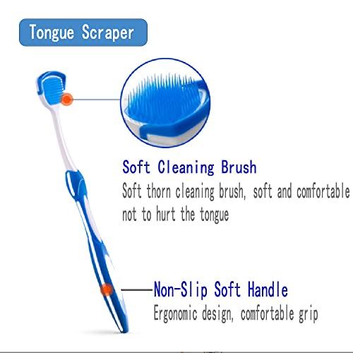 PIVHWIR PIVHWIR 4-Pack Tongue Scrapers, Tounge Scraper Cleaner Keep Fresher Breath, Tongue Cleaner Brush for Adults Kid Helps Fight Bad BreathRandom Color