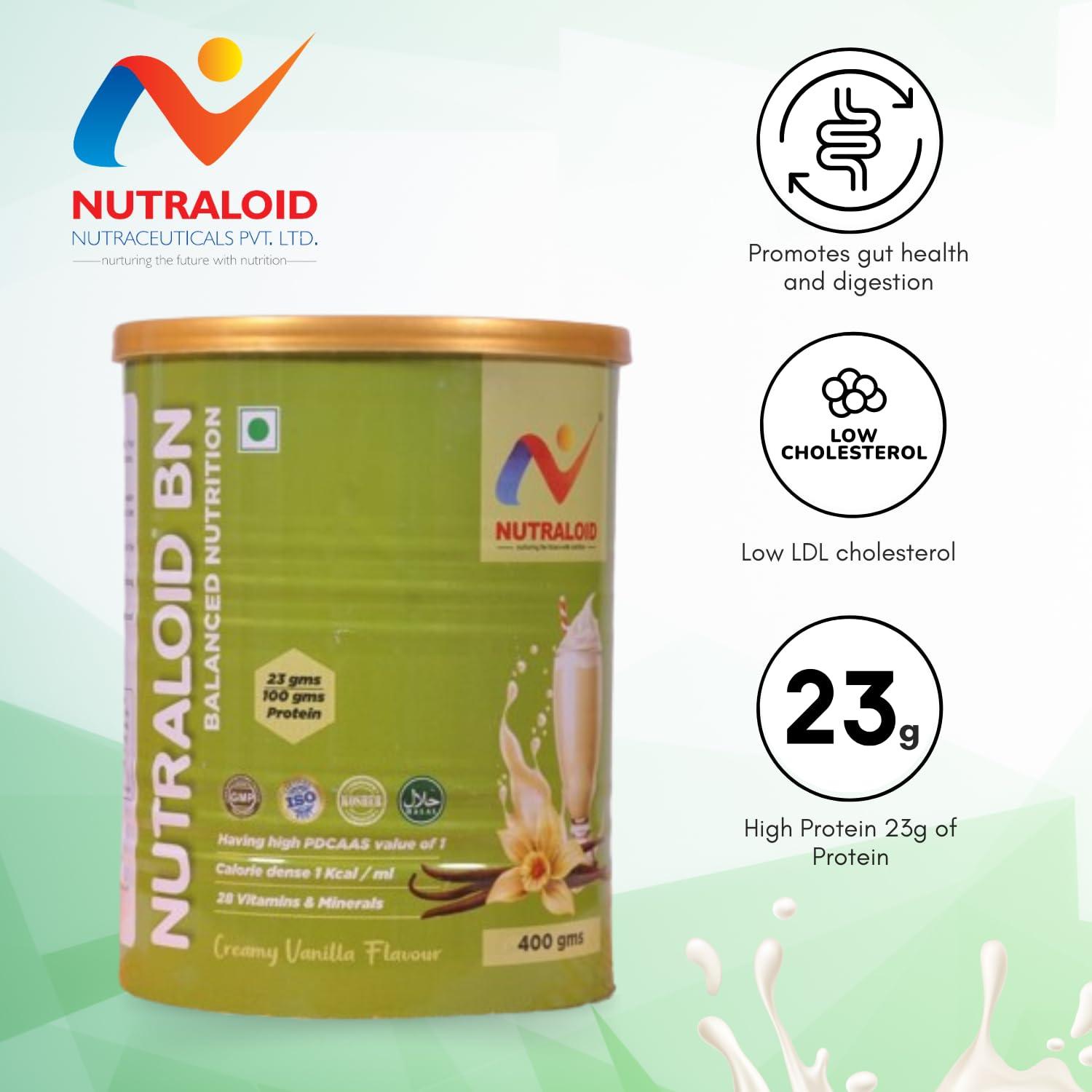 NUTRALOID NUTRALOID BN (Balanced Nutrition) Creamy Vanilla Flavour (400 gm)